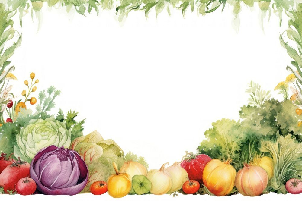 Vegetable garden painting plant food.