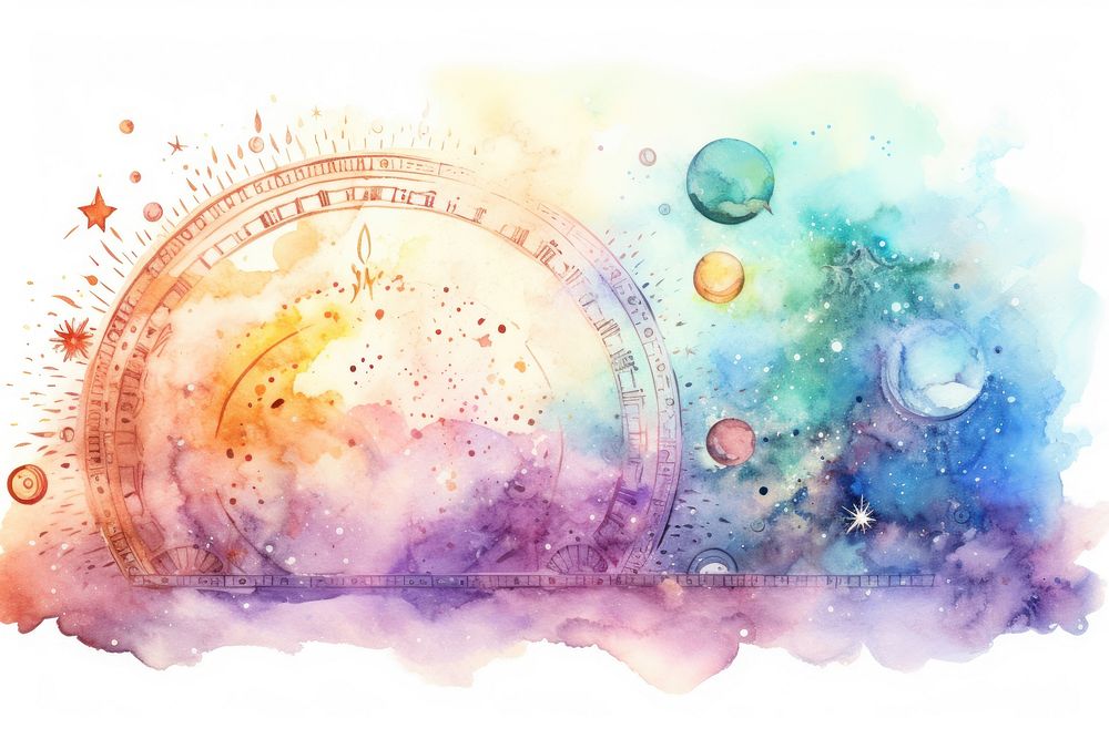 Astrology border painting space backgrounds.