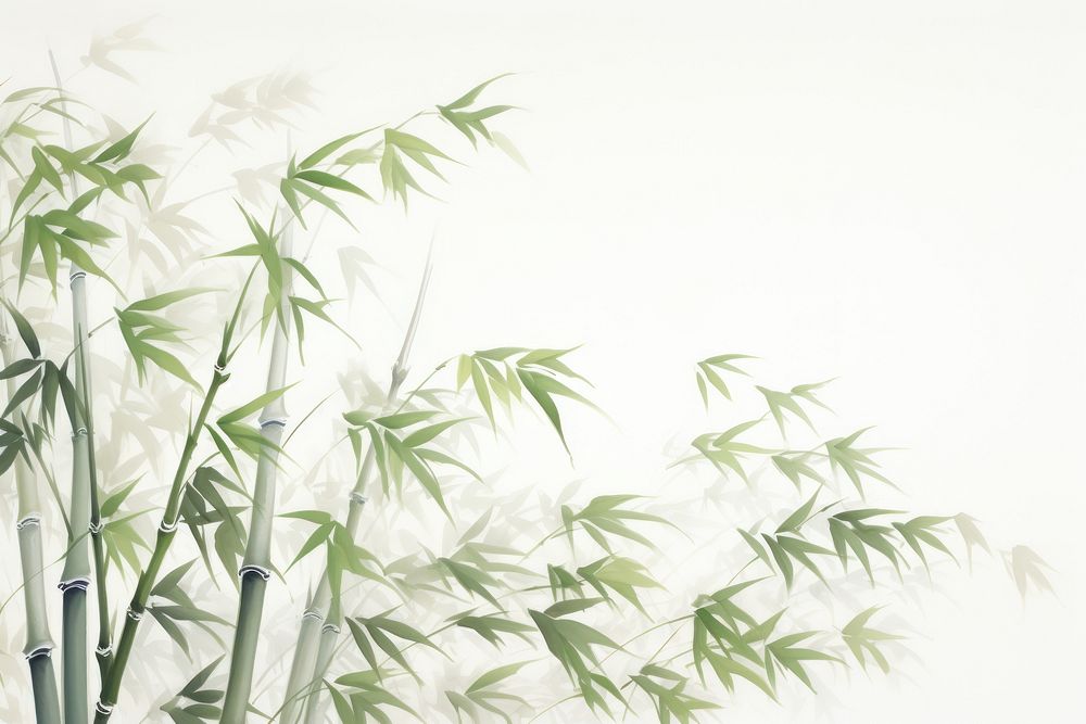 Painting of bamboos nature plant backgrounds.