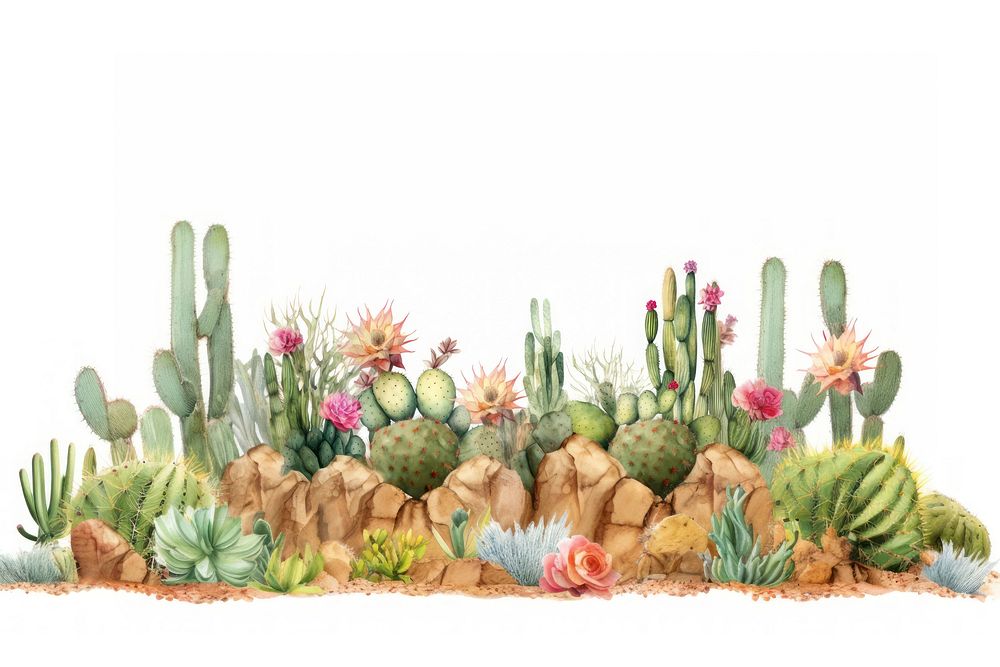 Cactus border plant land floristry.