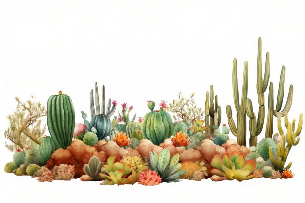 Cactus border plant floristry variation.