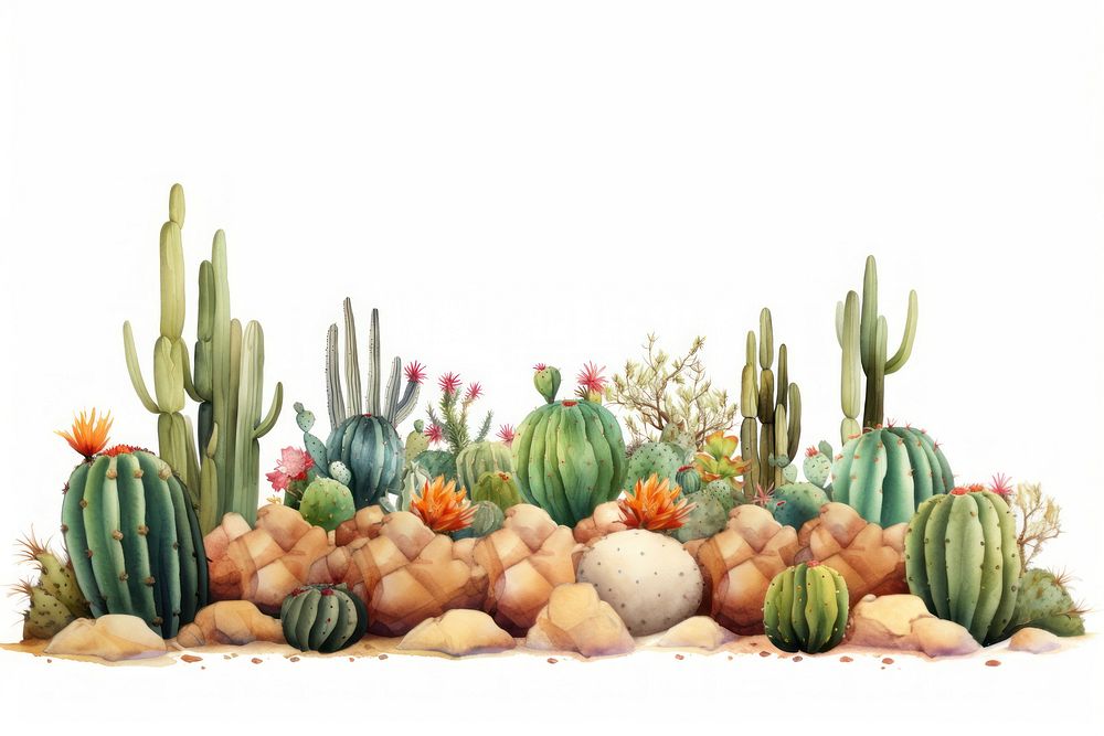 Cactus border plant freshness variation.