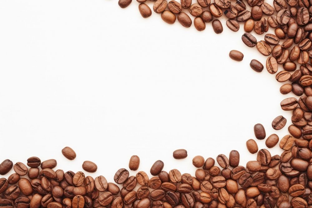 Coffee beans border backgrounds freshness abundance.