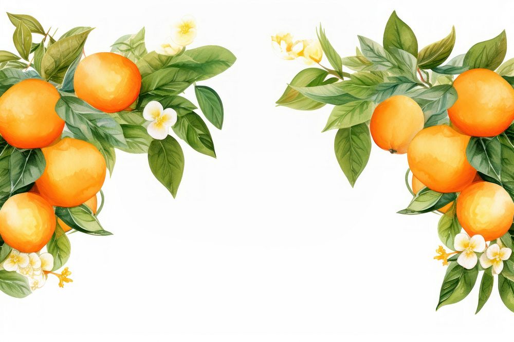 Garland oranges fruit grapefruit lemon plant.