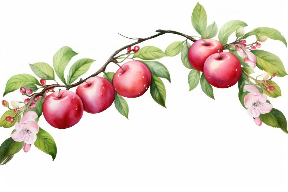 Garland apple plant fruit food.