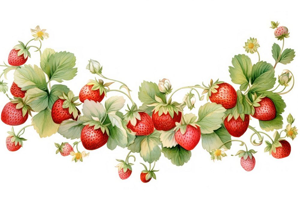 Garland strawberry fruit plant food.