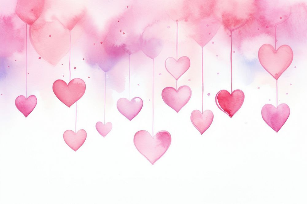 Heart hanging pink backgrounds.