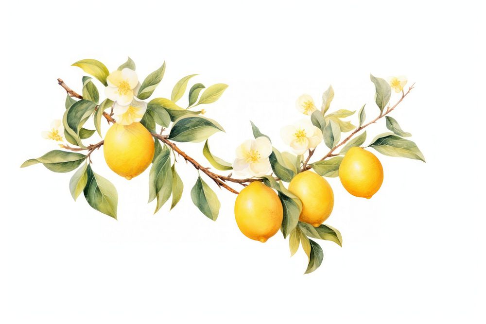 Lemon branch top border grapefruit plant food.