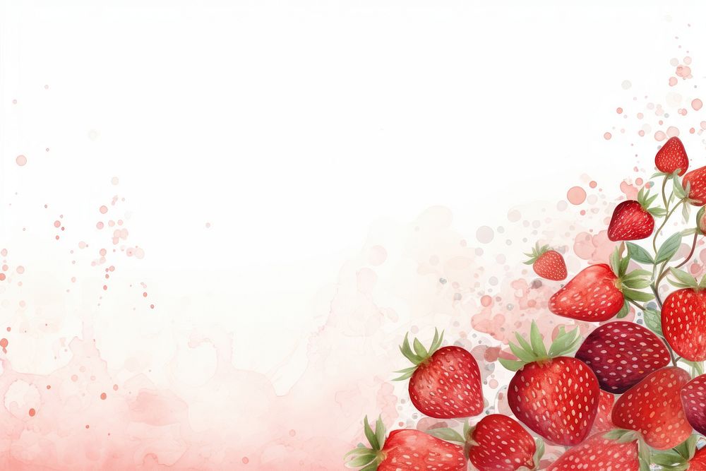 Strawberry top border fruit plant food.