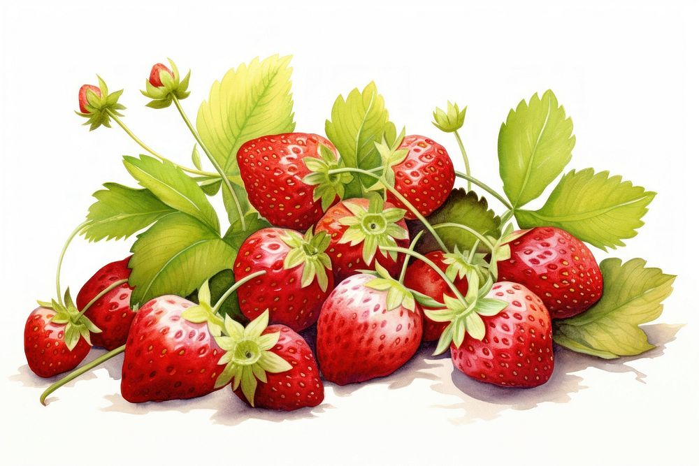 Strawberry top border fruit plant food.