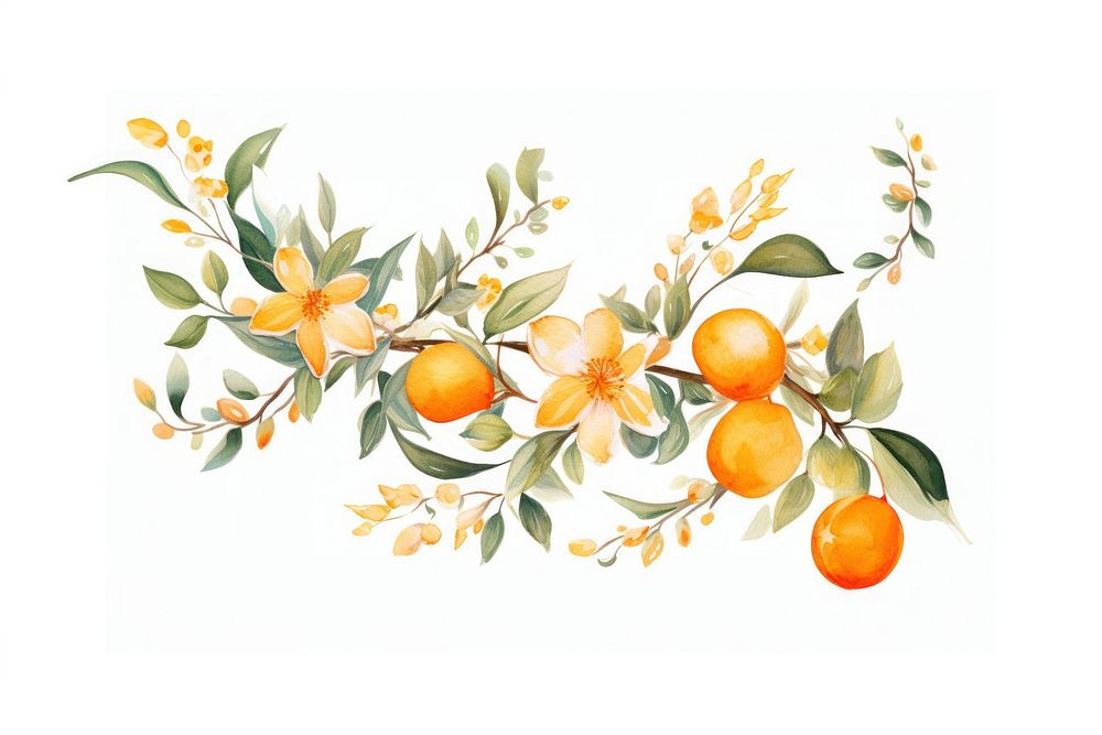 Grapefruit painting orange plant.