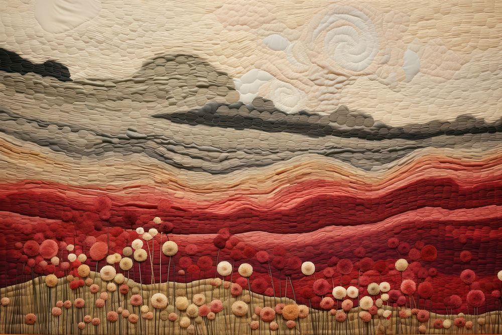 Desert landscape pattern art.