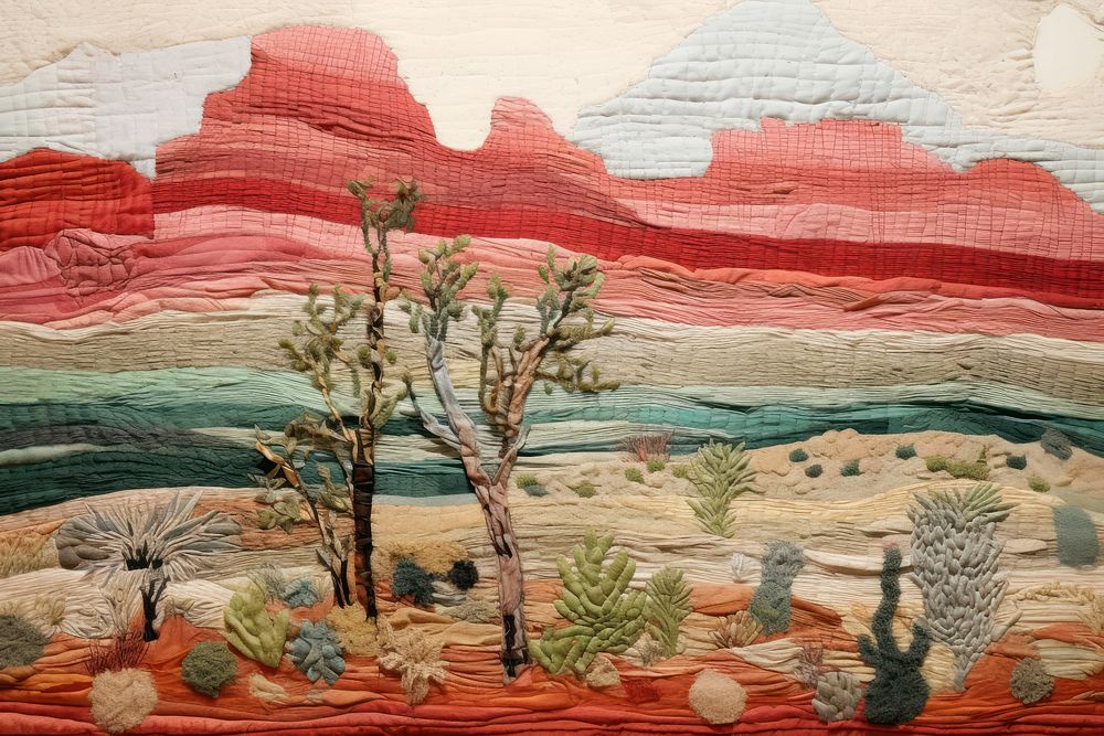 Desert landscape painting pattern.