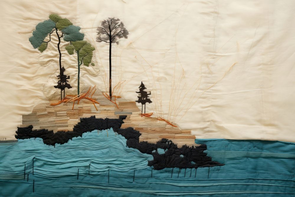 Island painting pattern tree.