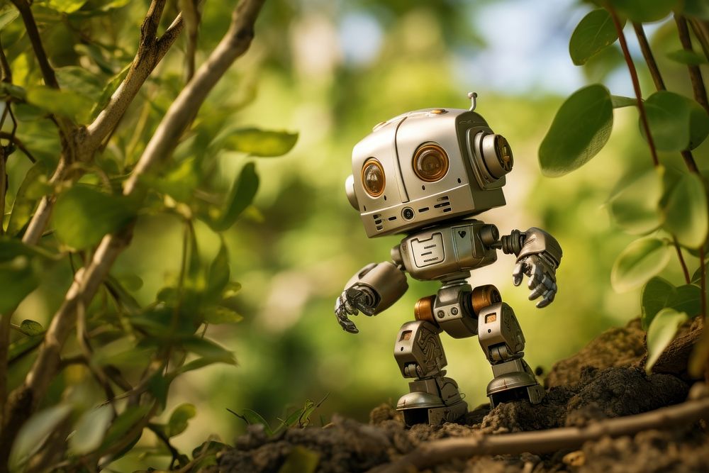 Robot tree day toy. AI generated Image by rawpixel.