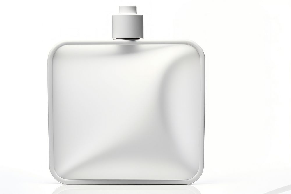 Liquid Body Flask in White bottle white background technology. AI generated Image by rawpixel.