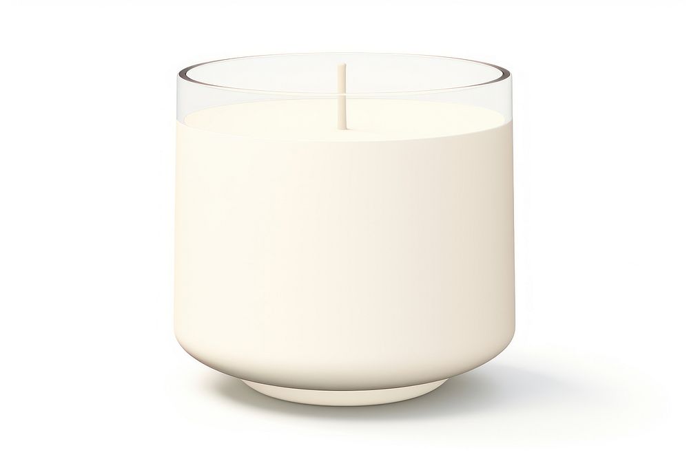 Ceremic candle jar in off-white simplicity glass milk. AI generated Image by rawpixel.