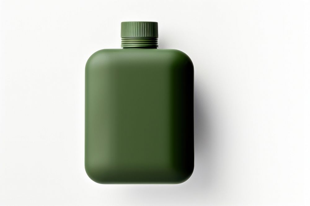 Ceremic SHAMPOO BOTTLE in army green bottle simplicity white background. AI generated Image by rawpixel.