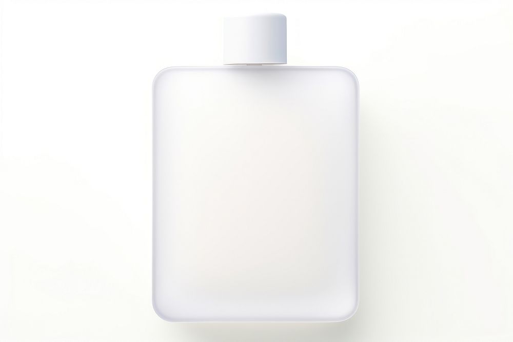 Liquid Body Flask refill in White simplicity bottle white background. AI generated Image by rawpixel.