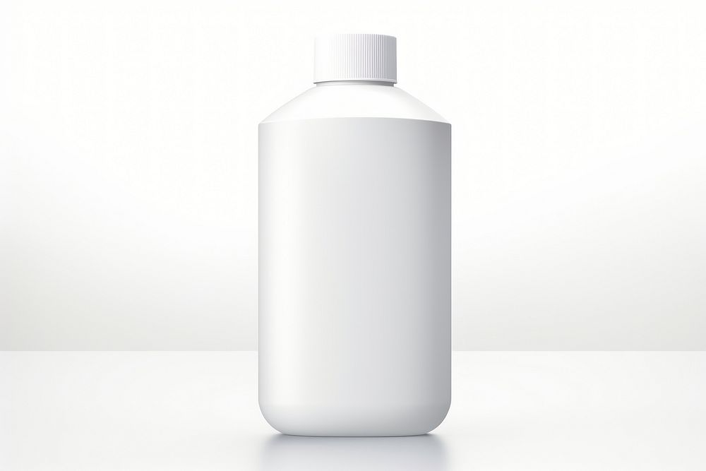 Plastic shampoo bottle in White cylinder white white background. AI generated Image by rawpixel.