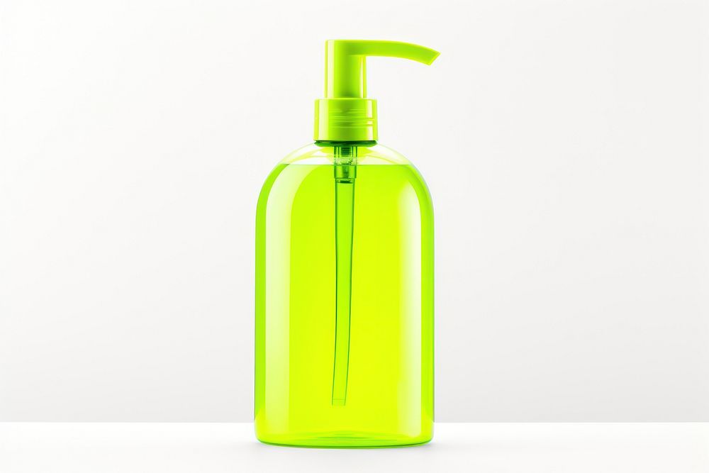 SHAMPOO BOTTLE bottle green white background. AI generated Image by rawpixel.