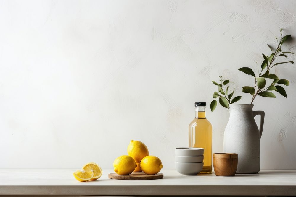Bohemian Interior Design Style a small kitchen fruit lemon plant.