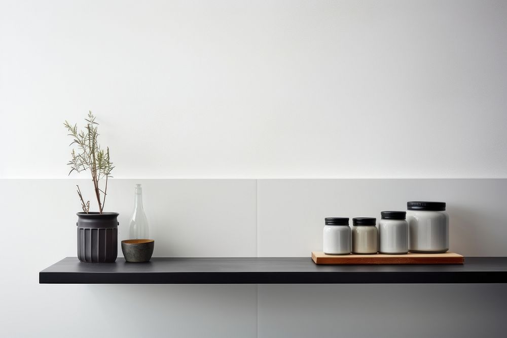 Industrial Interior Design Style a small kitchen wall windowsill shelf.
