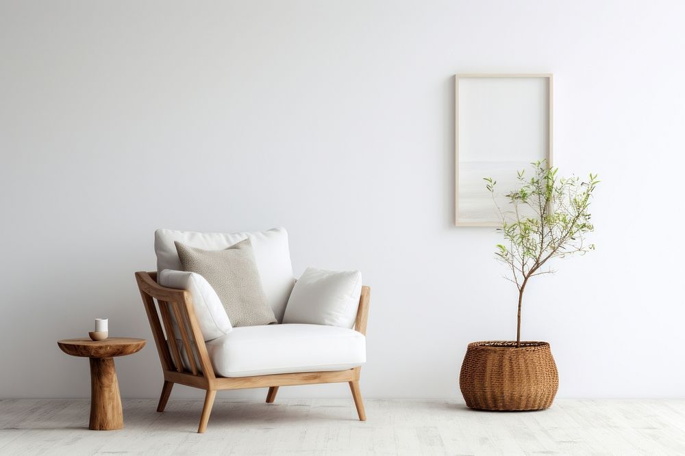 Scandinavian Interior Design Style a livingroom furniture armchair cushion.