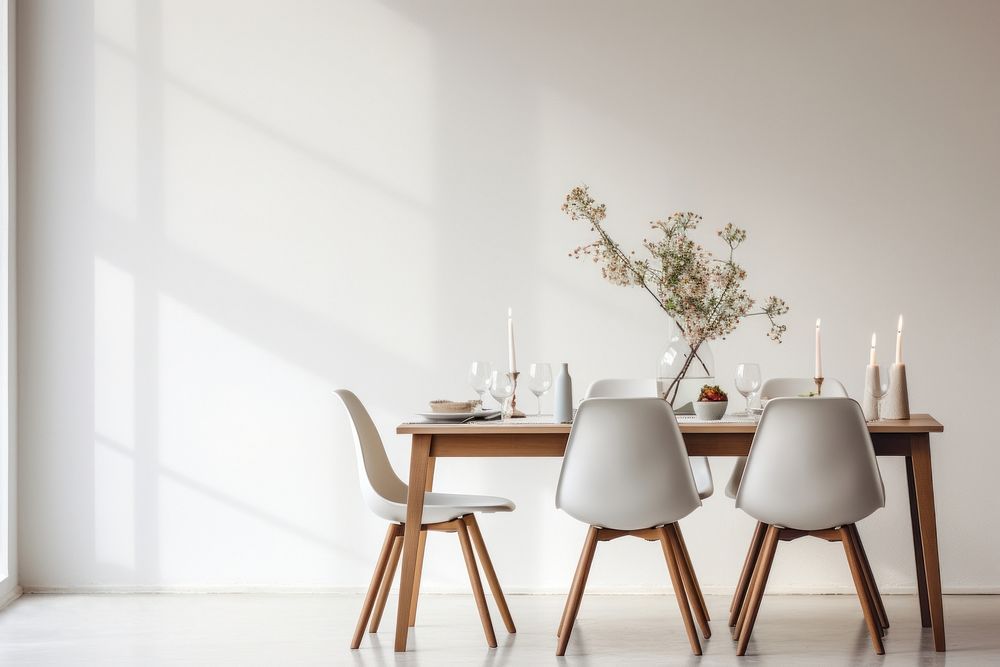 Scandinavian Interior Design Style a dinning architecture furniture chair.