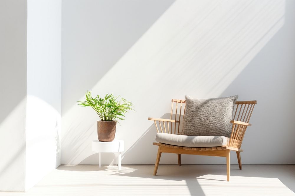 Scandinavian Interior Design Style of Balcony furniture armchair cushion.