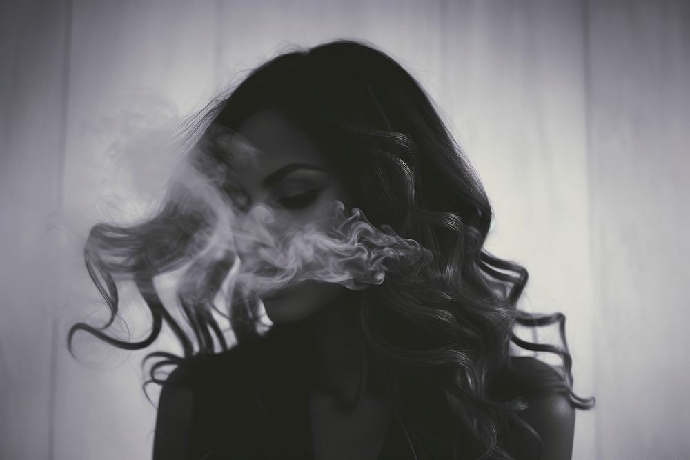 Aesthetic photography smoke smoking adult monochrome.