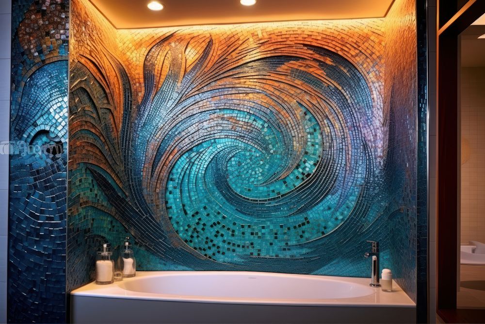 Bathroom art bathtub architecture.