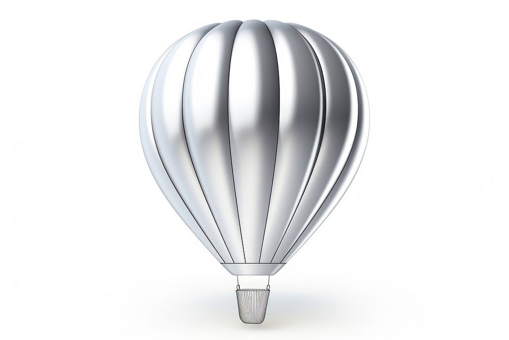 Hot air ballon icon aircraft balloon white background.