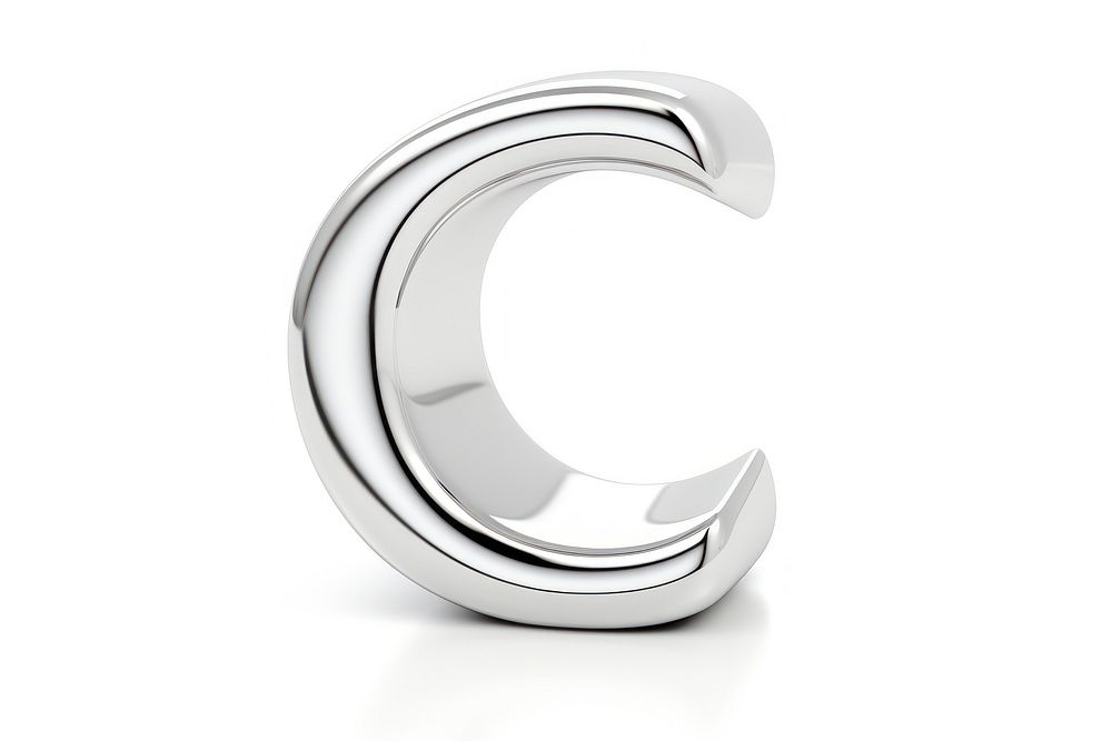 Serif alphabet C shape white background accessories accessory.