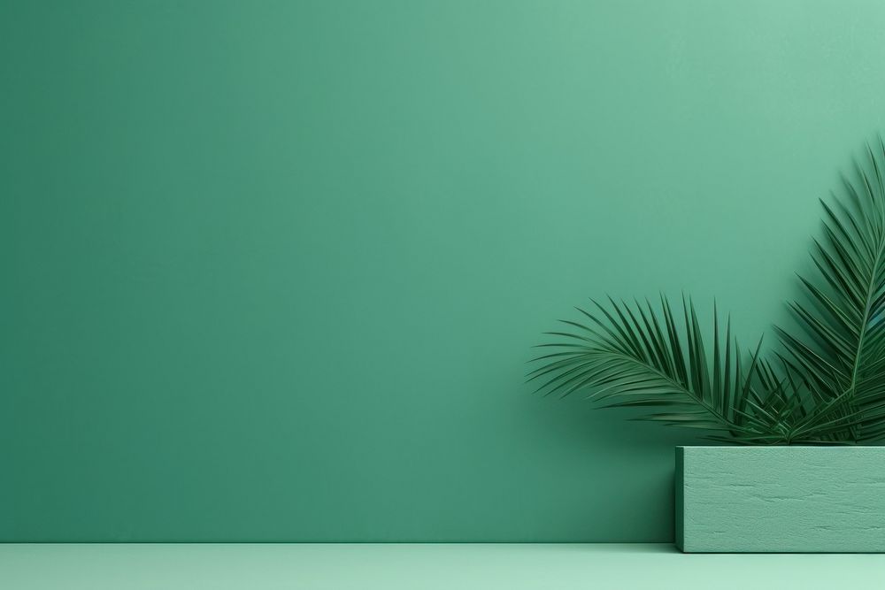 Green aesthetic memphis background wall backgrounds plant. AI generated Image by rawpixel.