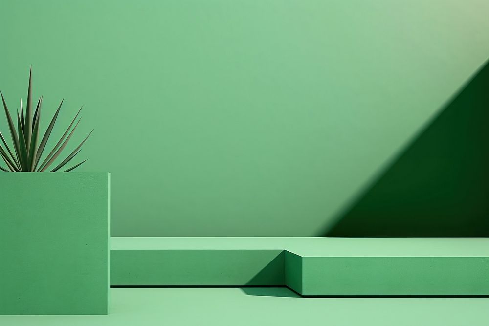 Green aesthetic memphis background wall plant architecture. AI generated Image by rawpixel.