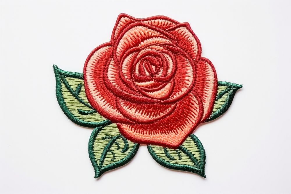 Rose embroidery clothing pattern. AI generated Image by rawpixel.