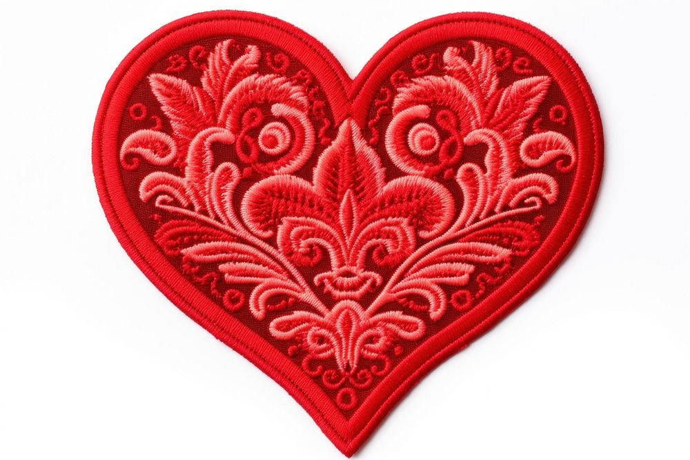 Heart craft red white background. AI generated Image by rawpixel.