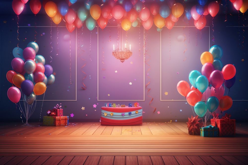 Birthday party balloon fun architecture.