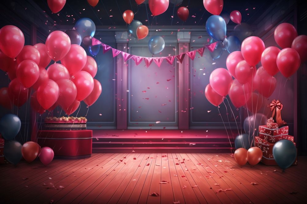 Birthday party balloon architecture celebration.