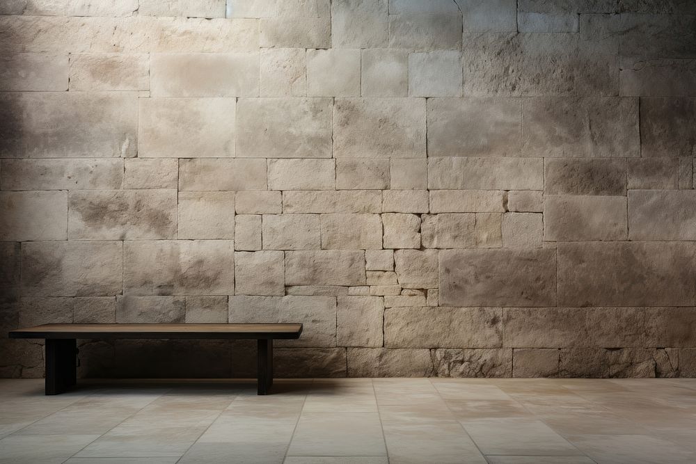 Minimal homy stylish gray stone wall architecture furniture flooring.