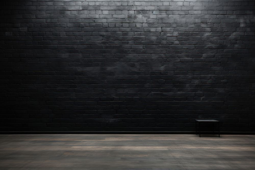 Minimal modern black brick wall architecture building flooring.