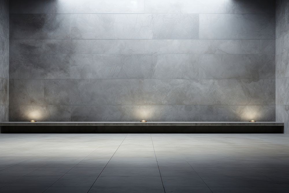 Minimal stylish gray marble stone wall architecture flooring building.