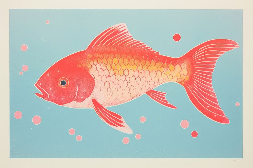 Koi fish goldfish animal underwater.