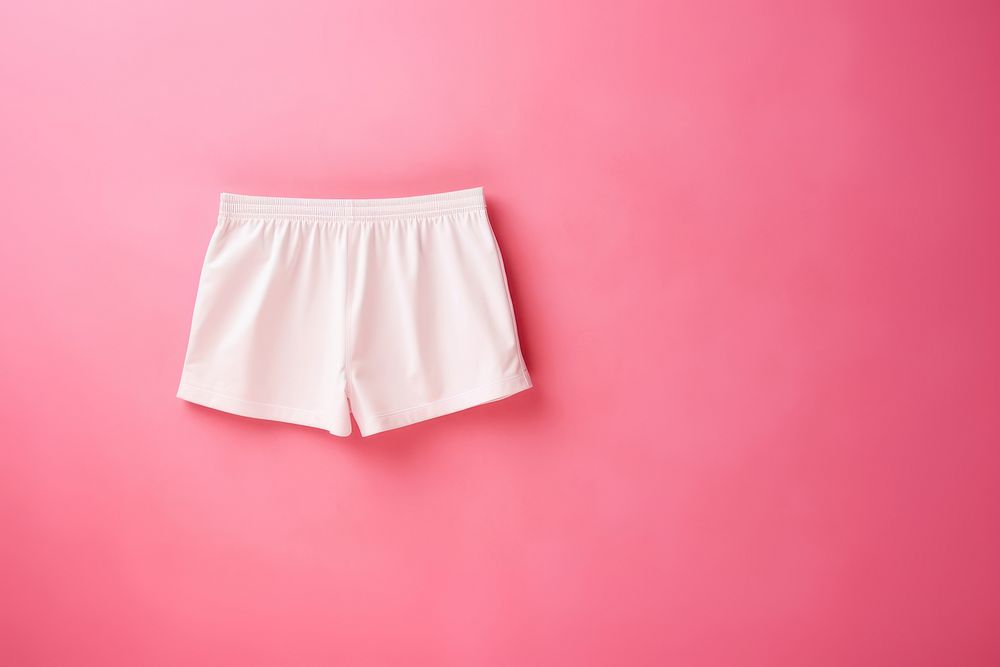 Shorts mockup white pink undergarment.