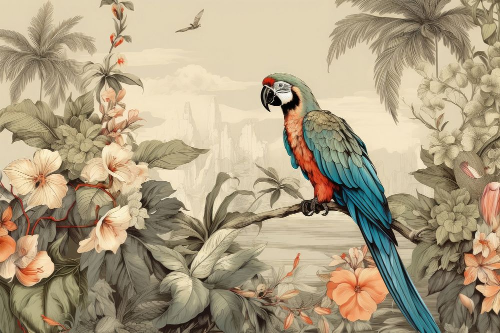 Macaw toile outdoors nature animal.