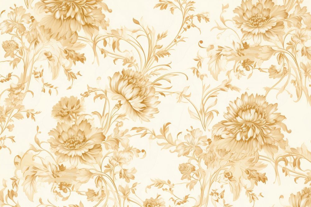 Gold carnation toile wallpaper pattern backgrounds.