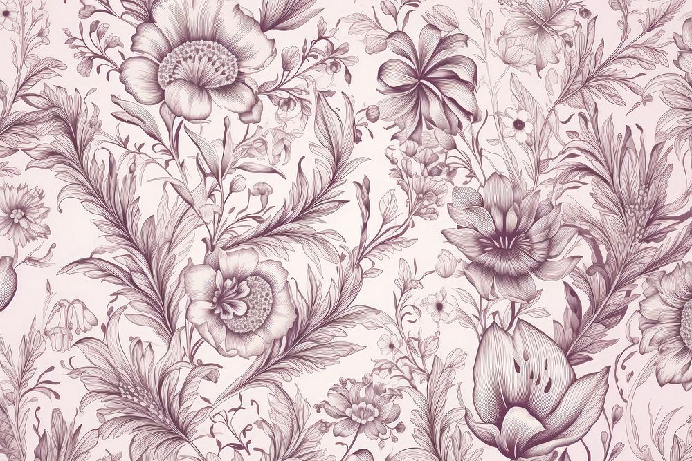 Petal toile wallpaper pattern backgrounds.