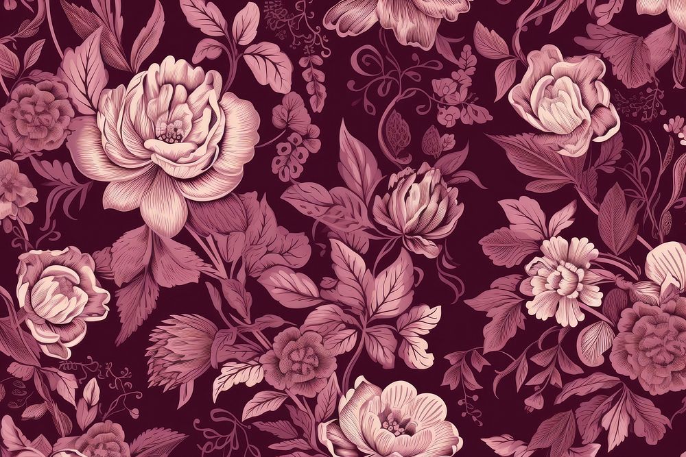 Petal toile wallpaper pattern flower.