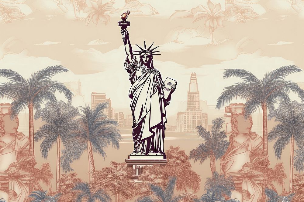 Statue of Liberty toile sketch statue city.
